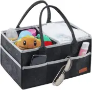 Baby Diaper Caddy Organizer, Nursery Storage Bin Basket with Handle for Chang...
