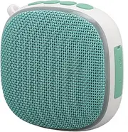Magnetic Bluetooth Speaker, IPX5 Waterproof Portable Small Golf Speaker with RGB Light, Support TF Card, Built in Mic, for Shower, Outdoor (White Green)