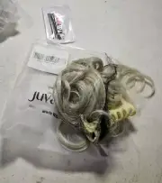 Juva Bun Straight Claw Clip Ponytail Platinum Blonde Hair Extension