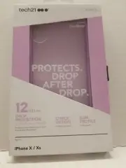 Tech21 Evo Check Case Cover for Apple iPhone X iPhone XS Orchid Purple 5.8”