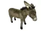 Hansa Finely Handcrafted Life Like 14" Tall Plush Donkey Posable Legs NWT