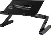 Laptop Bed Desk – Folding Table, Wooden Tray | Adjustable Portable Lapdesk for Writing Drawing, Compact Stand for Student Home Office Sofa Couch Use, Ergonomic Anti-Slip Frame Board