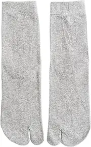 [FBIEE88TR] Tabi Socks, Casual Sandal Split Two Toe Tabi Flip Flops Socks Breathable Hosiery Elastic(Grey)