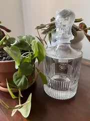 Godinger Skeletor Crystal Skull Whiskey Decanter Decor Bar Cart Decoration