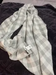 Talbots gray scarves &Wraps for women for sale. Fabric is 60% acrylic&40%wool.