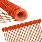 Houseables Plastic Mesh Fence, Orange, 4' x 100', Construction Barrier Netting