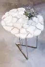 White Agate Coffee Table Top / Agate Patio Side Table / Agate End Table Top