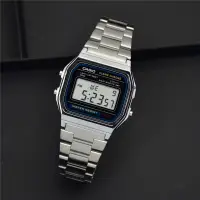 在飛比找蝦皮購物優惠-卡西歐復古中性金表方形時尚數字電子表手錶A158WA-1W/