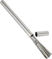 Flat Long Shish Kebab Skewers 50 Pieces BBQ Skewers for Kabob Meats BBQ, Silver, 30cm