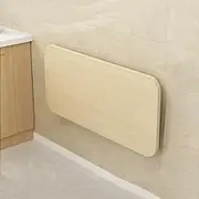 Laundry Folding Table, Wood Wall Mounted Table, Floating Wall Desk, Sturdy Hanging Desk for Apartment Bedroom Kitchen Room Restaurant(Log,30x50cm)