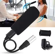 Condenser Microphone, Stereo Camera Mic Unidirectional AntiInterference Video Recording Microphone (Black)