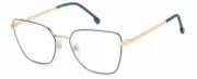 CARRERA CARRERA-3022 Eyeglasses Eye Glasses TEAL OGA GOLD Authentic New 55mm Wom