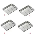 Baking Sheet Tray with Removable Rack Set Stainless Steel Cooling Pan for Oven