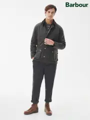 Barbour® Khaki Green Ashby Waxed Jacket (934756) | $608