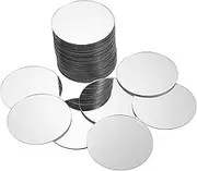 60Pcs Small Round Mirror Stickers Adhesive Circular Mirror Tiles for Craft Projects for Wall Jewelry Making Scrapbooking and Centerpieces