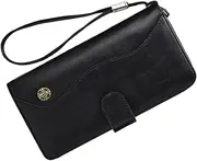 [TINEASUR] Men's Long Wallet Cash Card Phone Slot Key Wallet Fashion Casual Stylish Purse Random Color