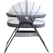Baby Inc Foldable/Portable Newborn/Infant Sonno Bassinet Bedding w/Bag Silver Bi