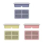 2Pcs Silicone Freezer Trays with Lid Ice Cubes Freezer Mold Ice Cubes Tray