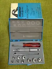 NOS Vintage 1970s Raleigh RAMPAR 12pc SOCKET WRENCH DRIVER TOOL KIT Metric Japan