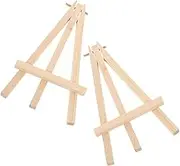 2pcs Foldable Wood Mini Easels Lightweight Tabletop Display Stands for Cards Photos Collectibles Reusable Art Craft Easels for Home Office