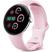 Google Pixel Watch 3 Wi-Fi 41mm ( Silver with Rose Quartz Active Band)