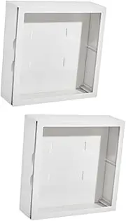 Box Wall Hanging Storage Box Display Cabinet Diy Display Case Diy Storage Case Storage Organizer Doll Display Case Wall Display Case Showcase White No Punching Office(Color:Whitex2pcs,Size:24.8x24.8cm