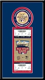 MLB Minnesota Twins 2014 All-Star Game Single Ticket Frame, Gray, Small