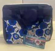 Blue and White Floral Insulated Lunch Bag Satchel Re-Usable C1005 Arizona Arctic