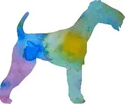 HZ Graphics Airedale Terrier Vinyl Decal Wall Laptop Bumper Sticker 5"