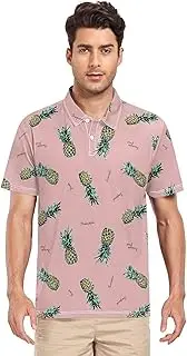 [ZZXXB] Pineapple Men's Polo Shirts Short Sleeve Quick Dry Athletic Outdoor Sports Golf Shirts S-XXL