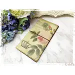 日本空運 法式復古玫瑰 存摺 信用卡 票卡 護照套 萬用收納套