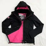 刷毛 剩XS 極度乾燥 銀蔥線 黑桃 防風 女版 連帽  SUPERDRY 抓絨 三拉鍊  外套 #9909