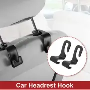 2 Pcs Universal Car Seat Headrest Hook for Purses and Bags Black 3.86"x1.34"