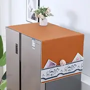 Namzi 1 piece double door refrigerator dust cover single door cover cloth washing machine microwave oven oil proof waterproof dust cover 140 * 55cm (orange)