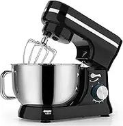Home Countertop Mixer Cooker 3-in-1 Electric Stand Mixer Rotary Button Design Multi-Speed Adjustable Cup Made of Stainless Steel Suitable for Daily Cooking