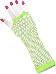 [HD Novelty] Women's Long Fishnet Gloves Fingerless Fishnet Gloves Net Mesh Gloves 80s Fishnet Gloves Hand Gloves for 80s Fancy Dress Costume Accessory Party Supplies One Size