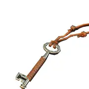 2Pcs Vintage Key Shape Leather Necklace Punk Rock Long Handmade Statement Necklace for Women for Men