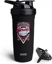 Smartshake TMNT Ninja Power Reforce Stainless Steel Protein Shaker Bottle 900 ml | 30 oz - Leakproof Screw-on Lid - BPA Free – Unisex - Black