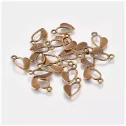 Bulk 80 Heart Charms Antique Bronze Tone 14 x 10 mm US Seller 1020
