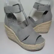 Universal Thread Size 7 M CAROLINE Grey Wedge Heel Sandals New Women's Shoes