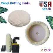 Polishing Pad Buffing Pads 6in 2PCS 100% Natural Wool Hook Buffing Pads for Car