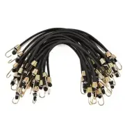 20 Pack 10 Inch Mini Bungee Cords with Hooks Outdoor Rubber Straps for Tarps
