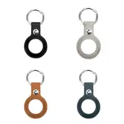 4pc Laser Vegan PU Leather Case/Protector Key Ring For Apple AirTag Assorted
