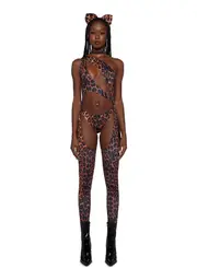 [Trickz N' Treatz] Kitty Prism Moonwalk Cut-Out Catsuit