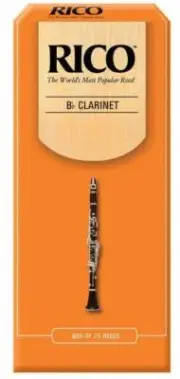 Rico Bb Clarinet Reeds Unfiled 1.5 - 25 Per Box (Previous Packaging)