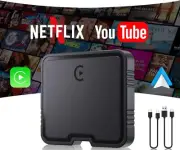 Wireless Carplay Adapter, Car Play Adapter Supports Netflix, YouTube, TF Card