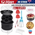 8 inch Air Fryer Frying Cage Dish Baking Pan Rack Pizza Tray Pot Accessories NEW