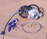 V-BAND T3/T4 T04E HYBIRD TURB0CHARGER + OIL LINE ECLIPSE TALON 95-99 TSI DSM 2G (for: Mitsubishi)
