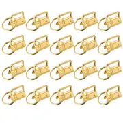 40Pcs 26mm Key Fob Hardware with Keychain Ring for Webbing, Dark Golden