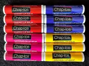 12pk CHAP ICE CHERRY WATERMELON ORIGINAL BLUE RASPBERRY LIP BALM CHAPSTICK 11/27